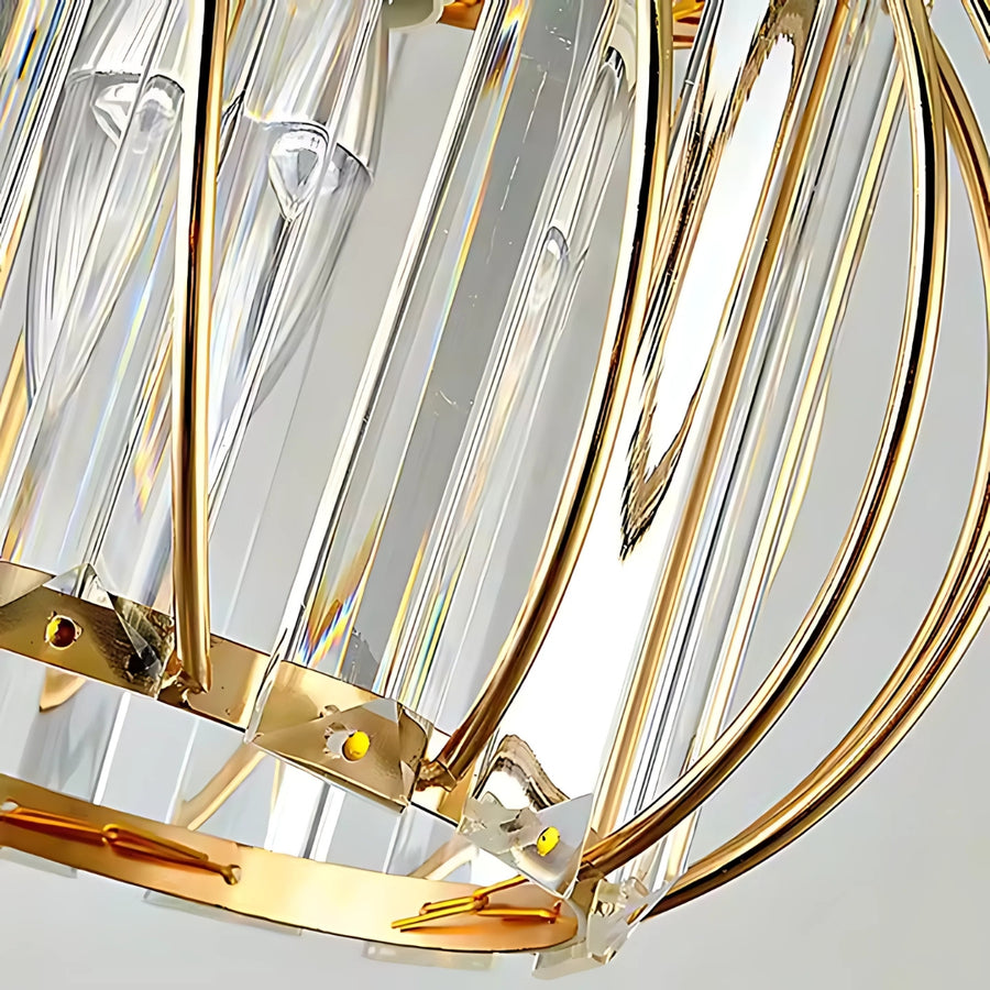 Cora Chandelier 1XE27, Gold, Metal and Glass