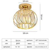 Cora Chandelier 1XE27, Gold, Metal and Glass
