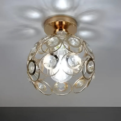 Rossi Crystal Chandelier, 1*E27, Metal, Gold