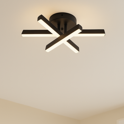 Diego LED Chandelier, 18W, Black, Metal, Cold/Warm/Neutral Light