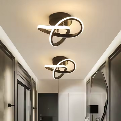 VERTEX Infinitum LED Chandelier, 42W, 2 Circles, Cold/Warm/Neutral Light, Black