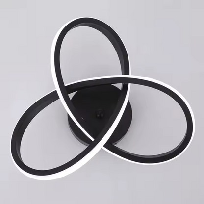 VERTEX Infinitum LED Chandelier, 42W, 2 Circles, Cold/Warm/Neutral Light, Black