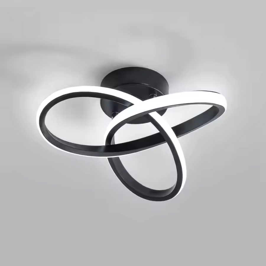 VERTEX Infinitum LED Chandelier, 42W, 2 Circles, Cold/Warm/Neutral Light, Black