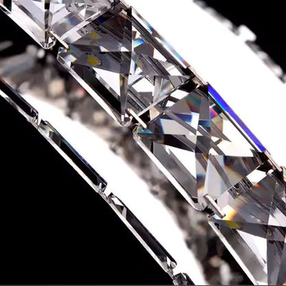 LED Chandelier PRISM Antea, Remote Control, 40W, Crystal and Metal, Dimmable, Adjustable Height, Cold/Warm/Neutral Light