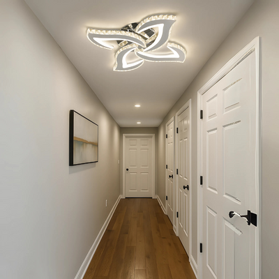Alejandro LED Chandelier with Remote Control, Dimmable, Chrome, Crystals, 3000K/4000K/6000K