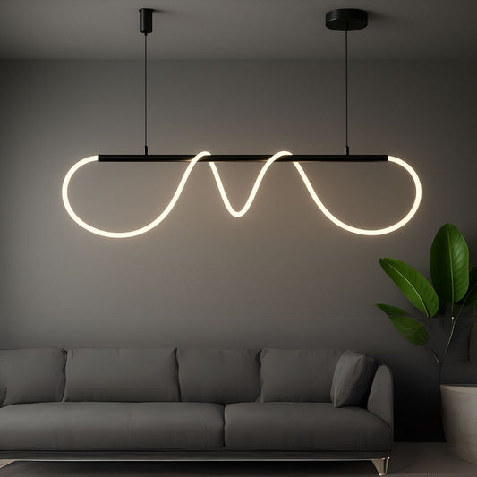 LED Acrylic Pendant Light Divino 25W with Remote Control, Dimmable, 3000K, Black