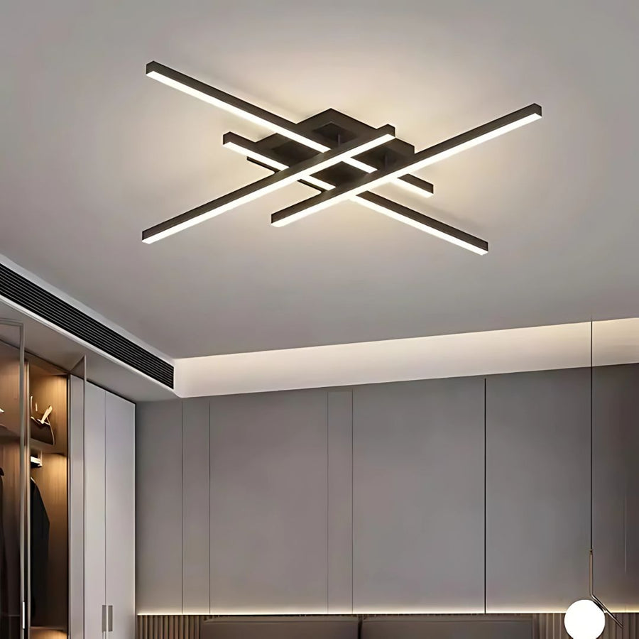 LED Chandelier with Remote Control Aroldo 80W Dimmable Black