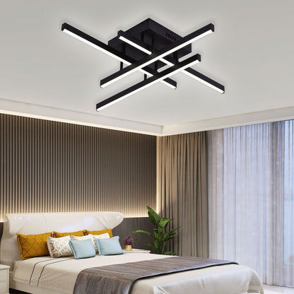 LED Chandelier with Remote Control Aroldo 80W Dimmable Black