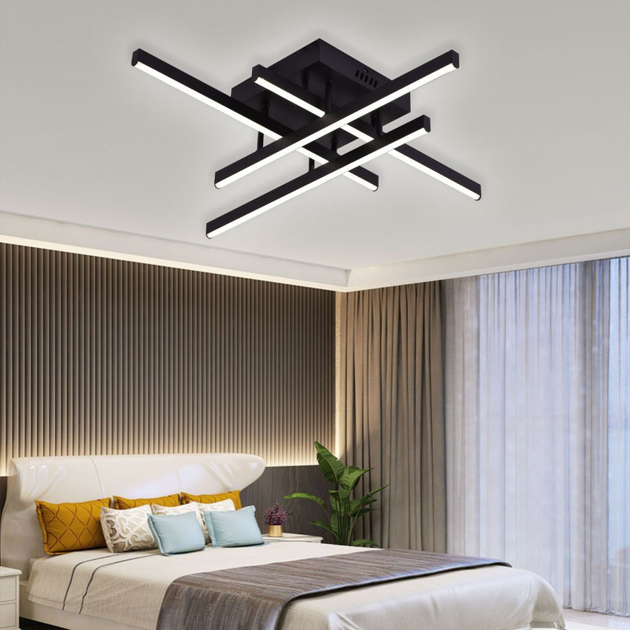 LED Chandelier with Remote Control Aroldo 80W Dimmable Black