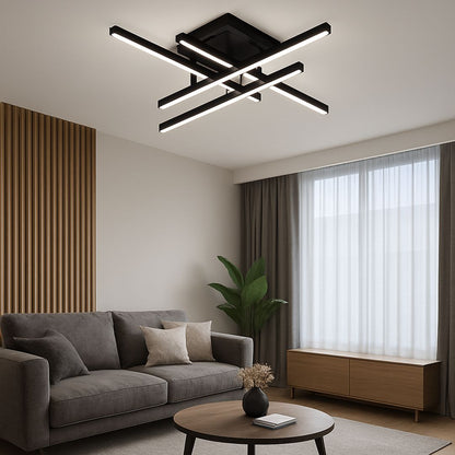 LED Chandelier with Remote Control Aroldo 80W Dimmable Black