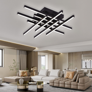 LED Chandelier with Remote Control Marchesi 160W Dimmable Black White