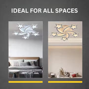LED chandelier with remote control IPOMOEA, 69W, 5 Stars, Cold/Warm/Neutral light, Dimmable, White 