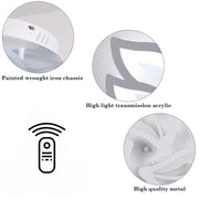 LED Chandelier with Remote Control LILY 3 Elements Cold/Warm/Neutral Light 44W Dimmable White 
