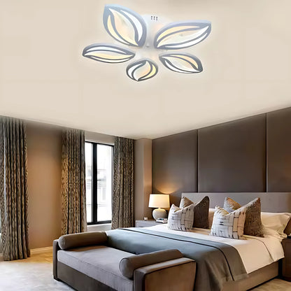 LED chandelier with remote control ORCHID, 65W, 5 Petals, Cold/Warm/Neutral light, Dimmable, White 