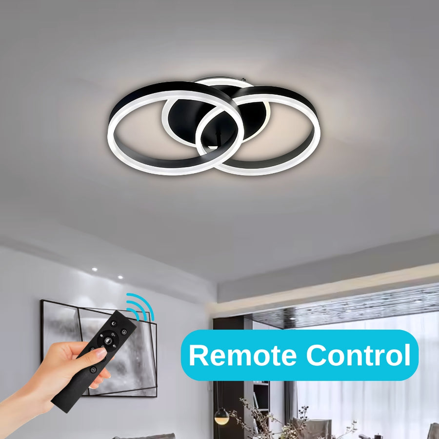 LED Chandelier with Remote Control Stephan 100W Dimmable Black