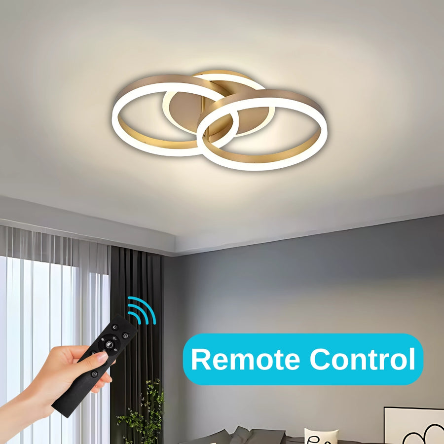 LED Chandelier with Remote Control Stephanie 100W Dimmable Gold