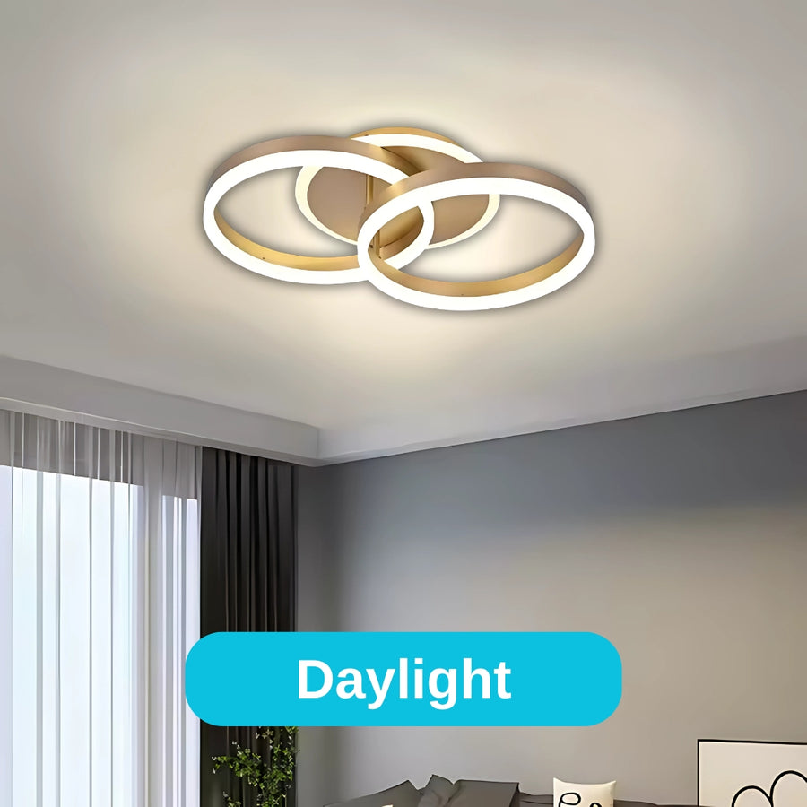 LED Chandelier with Remote Control Stephanie 100W Dimmable Gold