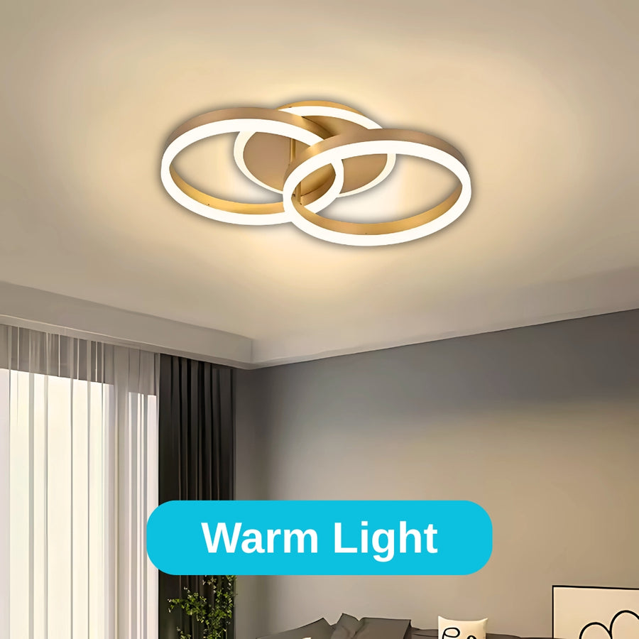LED Chandelier with Remote Control Stephanie 100W Dimmable Gold