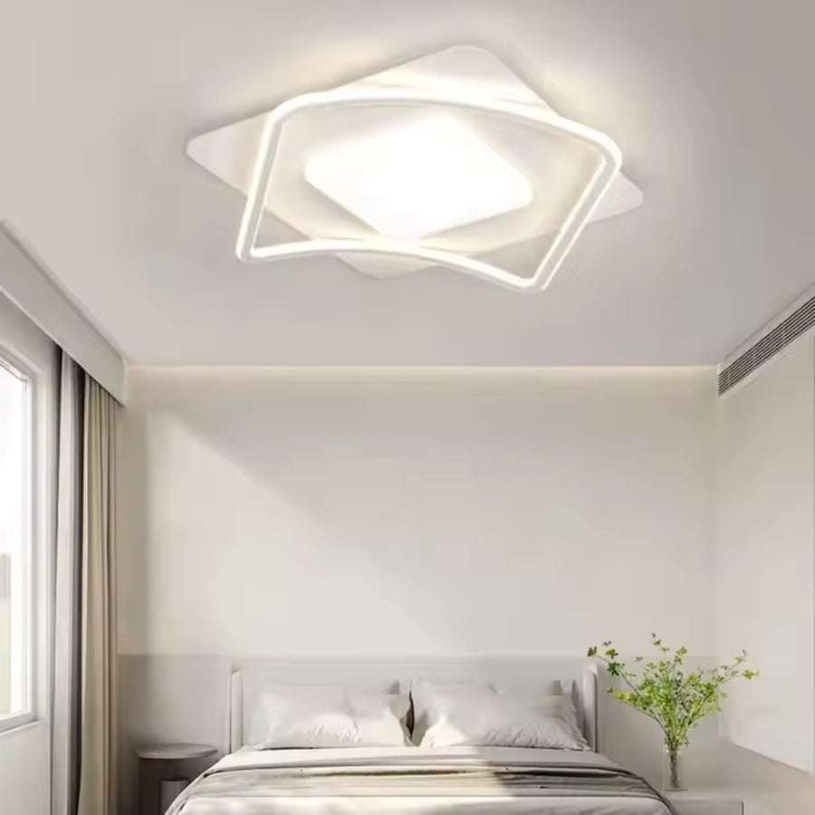 LED Lust with Moderno Vetra remote control, 106W, 2 squares, cold/hot/neutral light, unstable, white