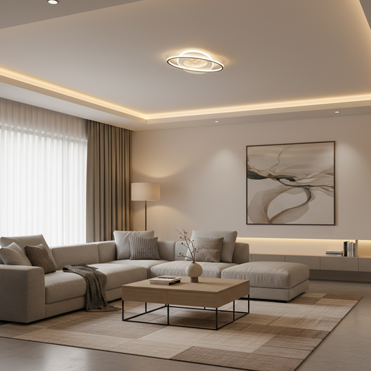 LED chandelier with remote control VOLTA 96W, Oval, Cold/Warm/Neutral light, Dimmable, Black LED chandeliers with remote control Default Title Alessandro Design
