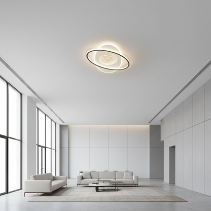 LED chandelier with remote control VOLTA 125W, Oval, Cold/Warm/Neutral light, Dimmable, Black