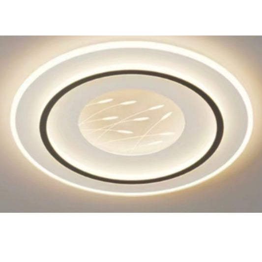 LED chandelier with remote control line eleganza, 125W, 2 circles, cold/hot/neutral light, unstable, black