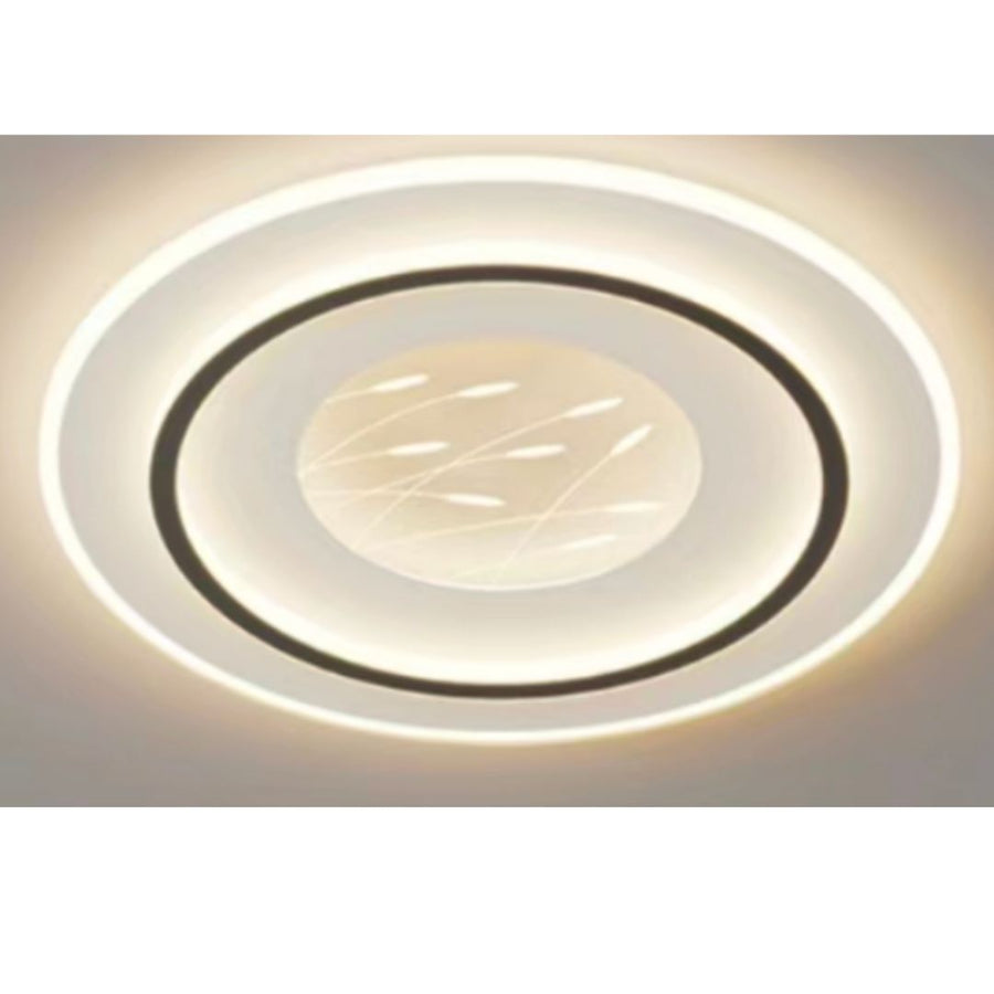LED chandelier with remote control line eleganza, 125W, 2 circles, cold/hot/neutral light, unstable, black