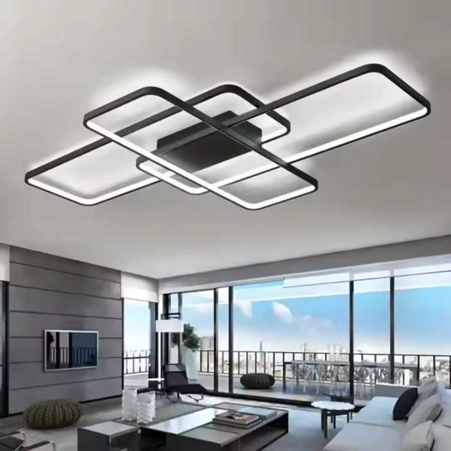 LED Chandelier with Remote Control AXIS 96W Dimmable Black 