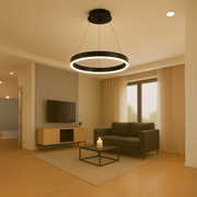 Casiana LED Chandelier with Remote Control, 50 W, Black, Dimmable
