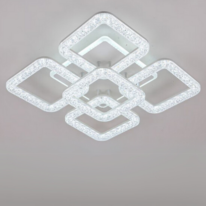 Astrid LED Chandelier with Remote Control, Dimmable, White, Crystals