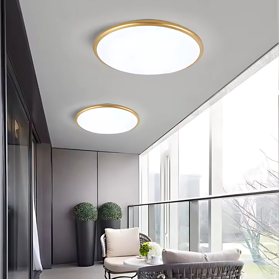 SOLIS LED Ceiling Light 37cm 32W Neutral Light Gold