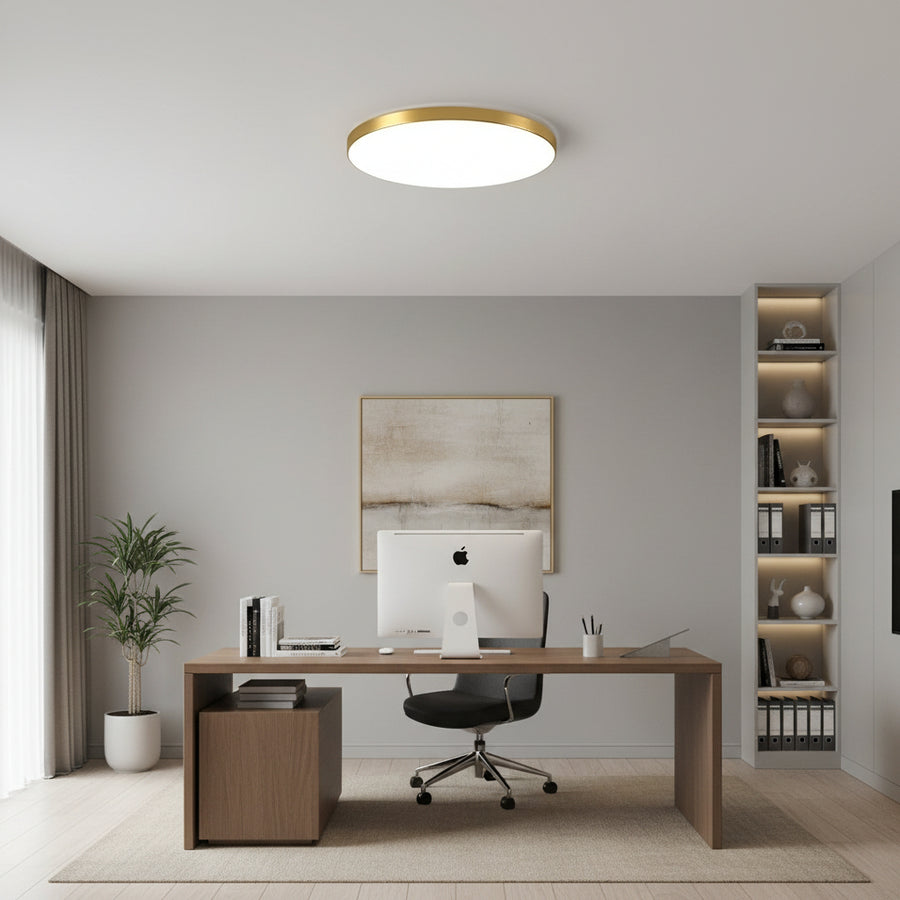 SOLIS LED ceiling light 37cm 33W Cold Light Gold