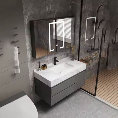 Bathroom Furniture Set 80x50cm 3 Pieces Grey White