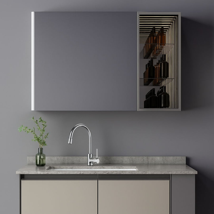 Paolina Bathroom Furniture Set 2 Pieces Gray