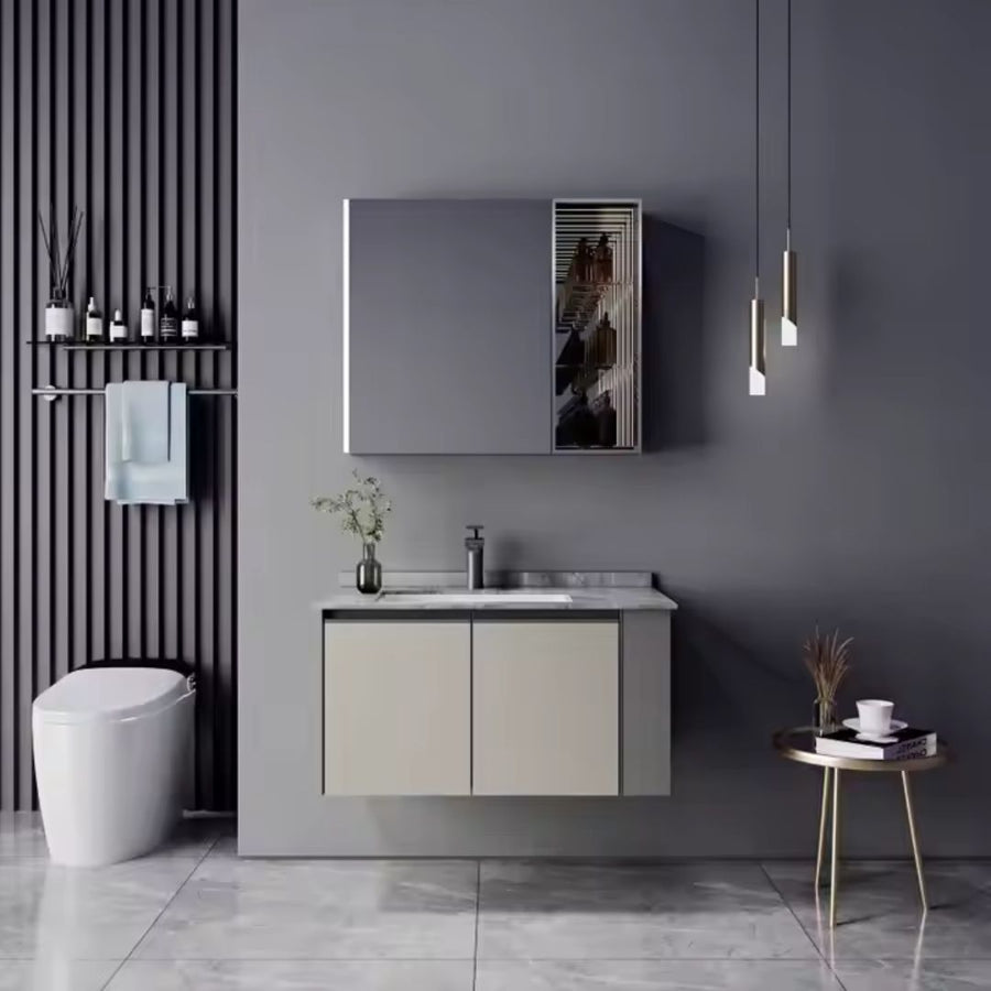 Paolina Bathroom Furniture Set 2 Pieces Gray