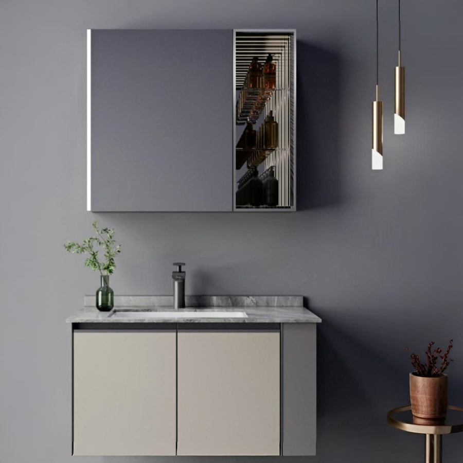 Paolina Bathroom Furniture Set 2 Pieces Gray