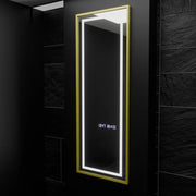 Mirror LED rectangular 45x140cm Elena Marcello Sensor Radar System Defrosting Clock & Dimable Thermometer
