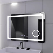 Mirror LED rectangular 90x60cm Souverain Motionglow Marcello Dismantic Clock Defrosting System