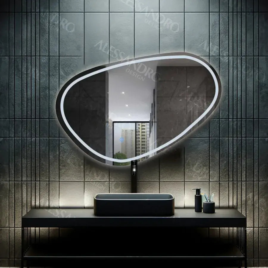 Touch Quassare LED mirror 90x65 cm