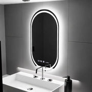 Oval LED Mirror 60x80cm Eminence Motionglow Marcellow Dimable Clock Defrosting System