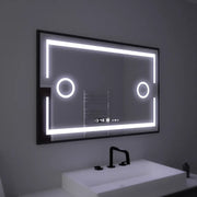 Rectangular LED mirror 120x80cm Motionglow sensor Marcello Dismantic Clock Defrosting System
