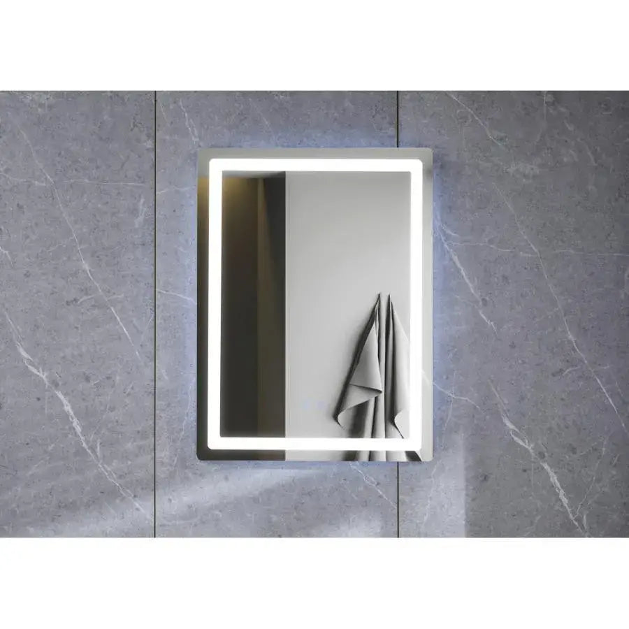 Rectangular LED Mirror 60x80cm Edge LUMINOUS Touch Defog System