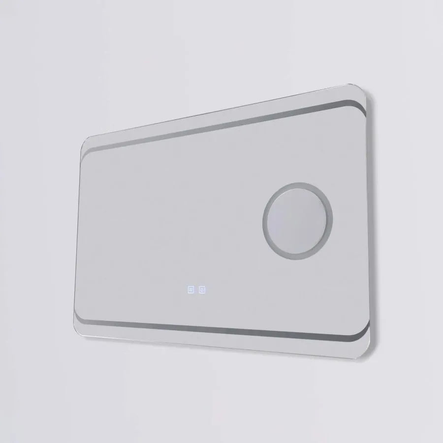 Mirror LED rectangular 80x60cm touch system disabling cosmetics