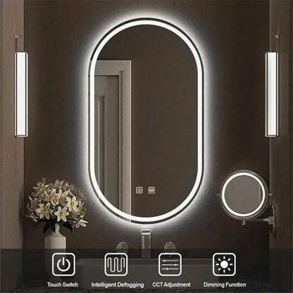 LED Touch Rainer mirror, with defog function 60x80 cm, KORMAN collection