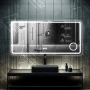 Mirror LED rectangular 90x75cm Souverain Motionglow Marcello Dismantic Clock System & Wolf thermometer