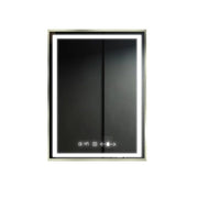 Mirror LED rectangular 60x80cm Verite Royale Gold Motionglow Marcello Dimable Clock Defrosting System