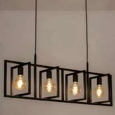 Archer Pendant 4x E27 Black 