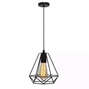 Diamond Shape Chandelier, STRUKTUR, 1xE27, Black, Metal