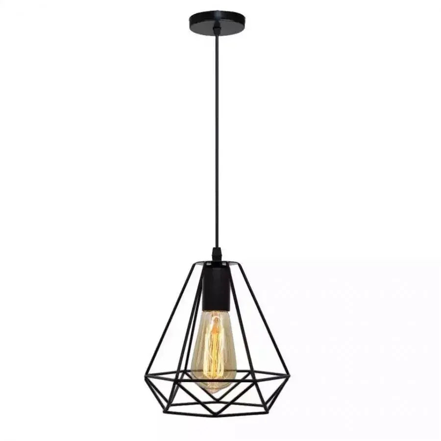 Diamond Shape Chandelier, STRUKTUR, 1xE27, Black, Metal