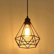 Diamond Shape Chandelier, STRUKTUR, 1xE27, Black, Metal